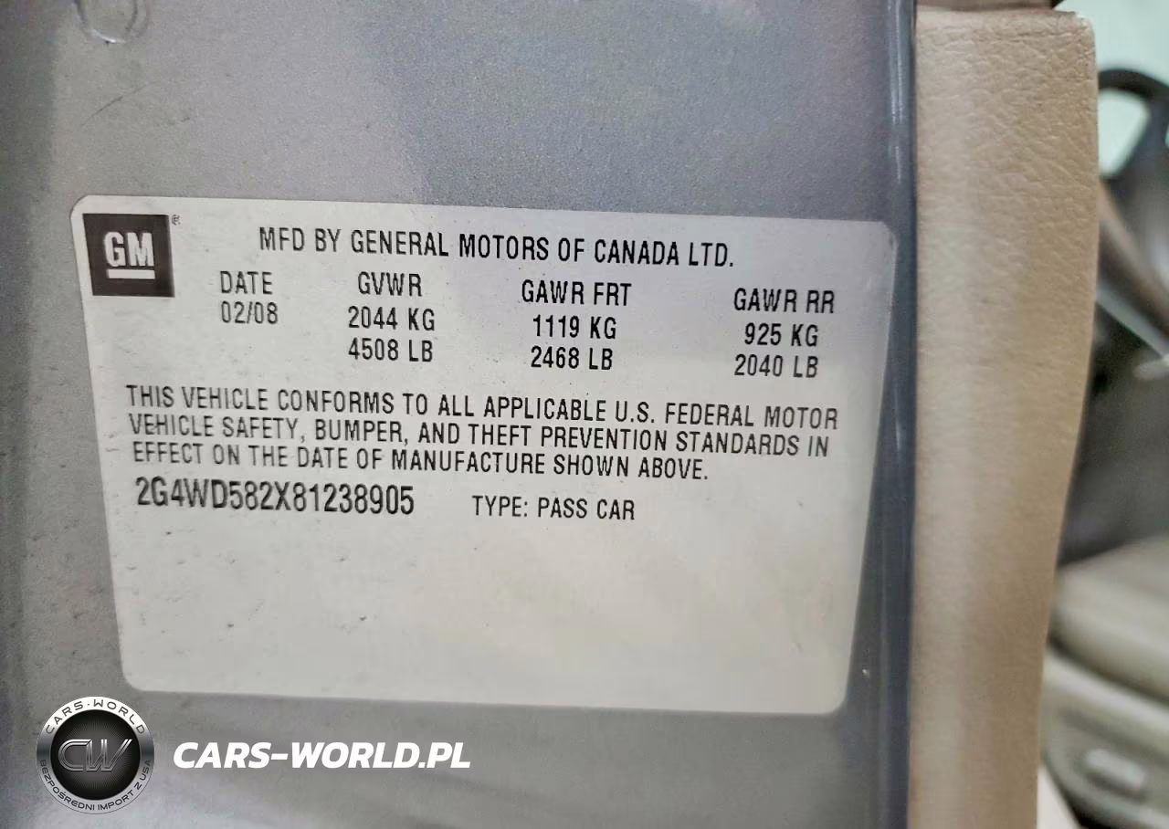 2008 Buick Lacrosse Cxl VIN:2G4WD582X81238905 - 12