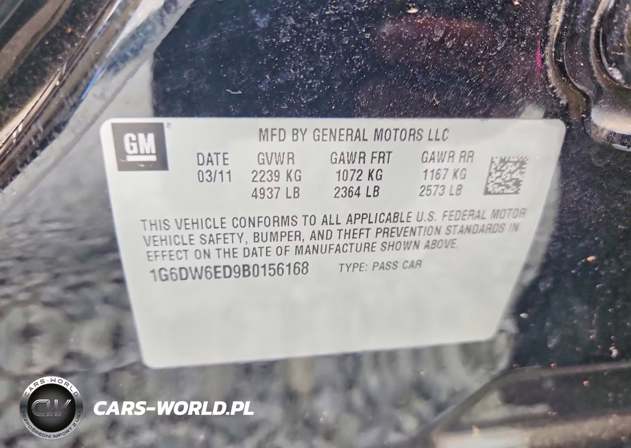 2011 Cadillac Sts Luxury VIN:1G6DW6ED9B0156168 - 12