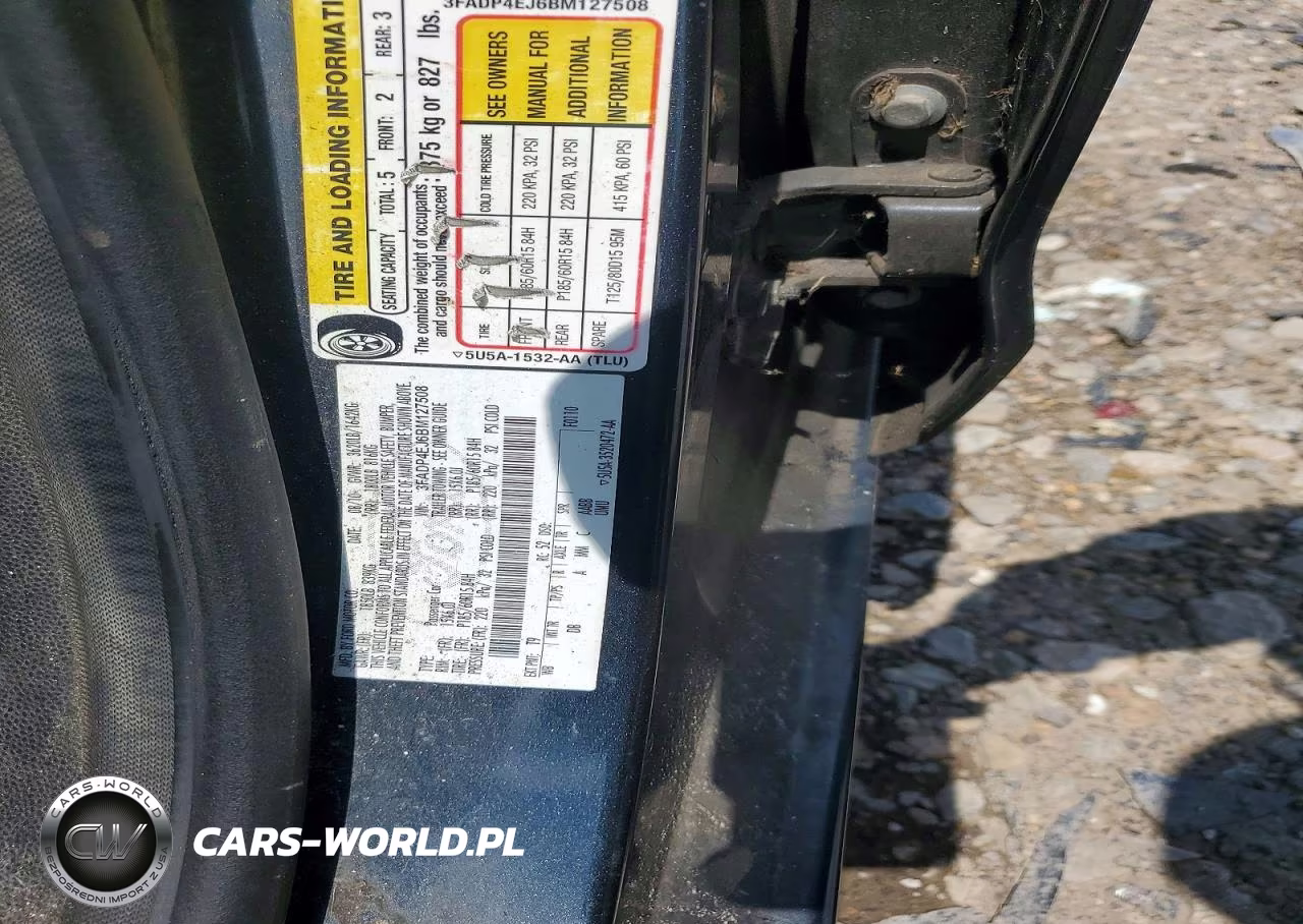 2011 Ford Fiesta Se VIN:3FADP4EJ6BM127508 - 12