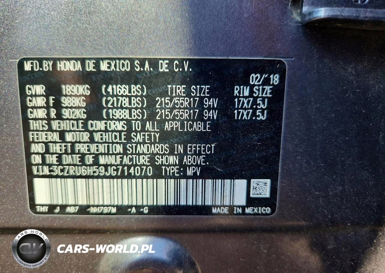 2018 Honda Hr-V Ex VIN:3CZRU6H59JG714070 - 12