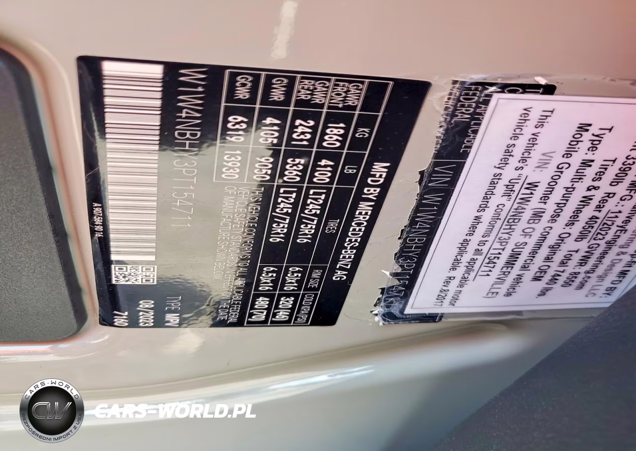 2023 Mercedes-Benz Sprinter 2500 VIN:W1W4NBHY3PT154711 - 13