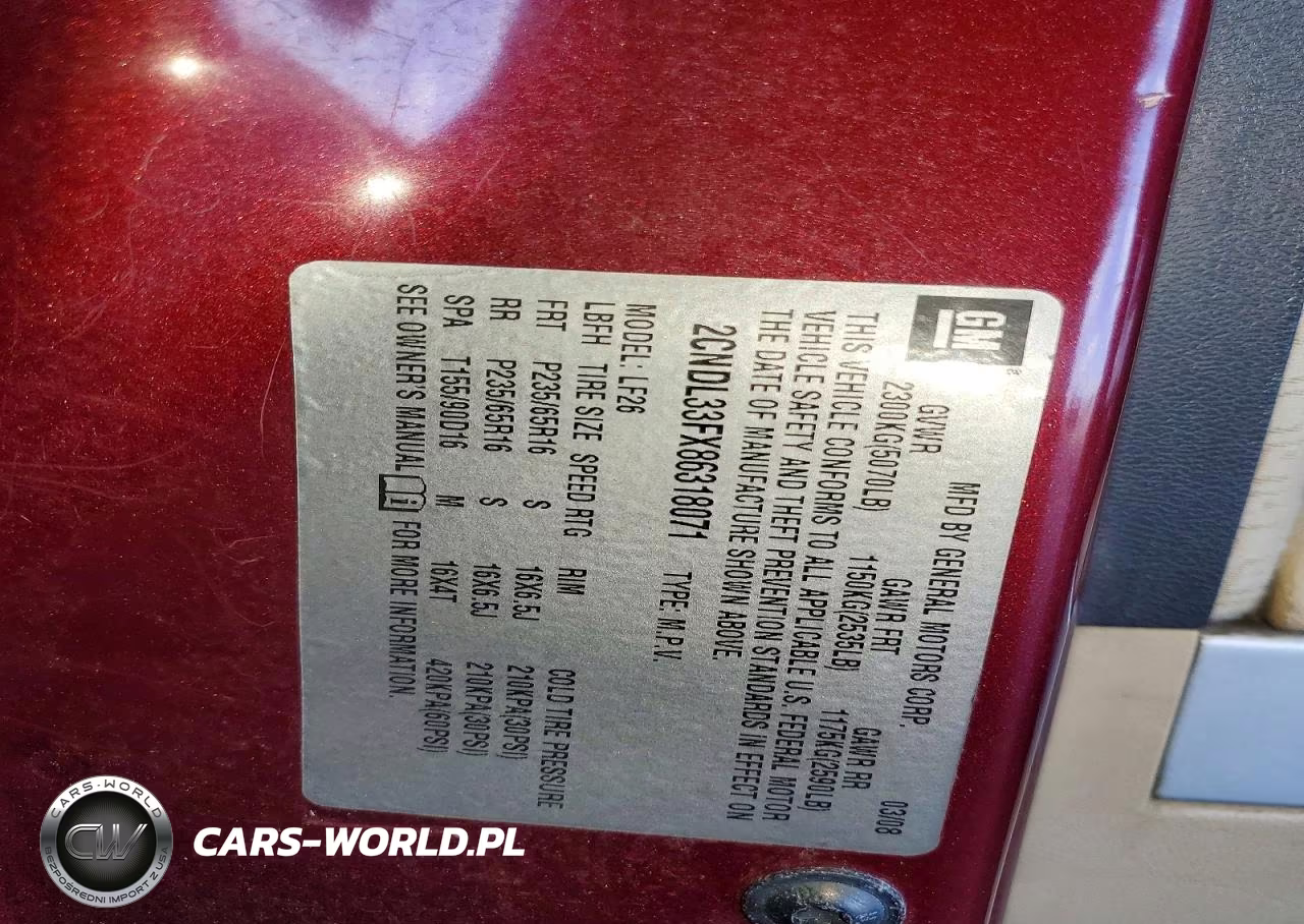 2008 Chevrolet Equinox Lt VIN:2CNDL33FX86318071 - 13