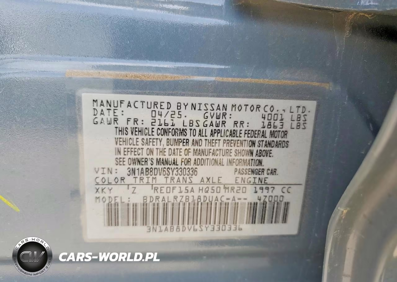 2025 Nissan Sentra Sr VIN:3N1AB8DV6SY330336 - 12