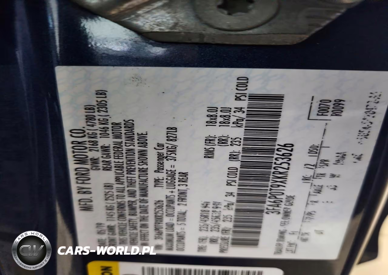 2019 Ford Fusion Se VIN:3FA6P0T9XKR253626 - 12