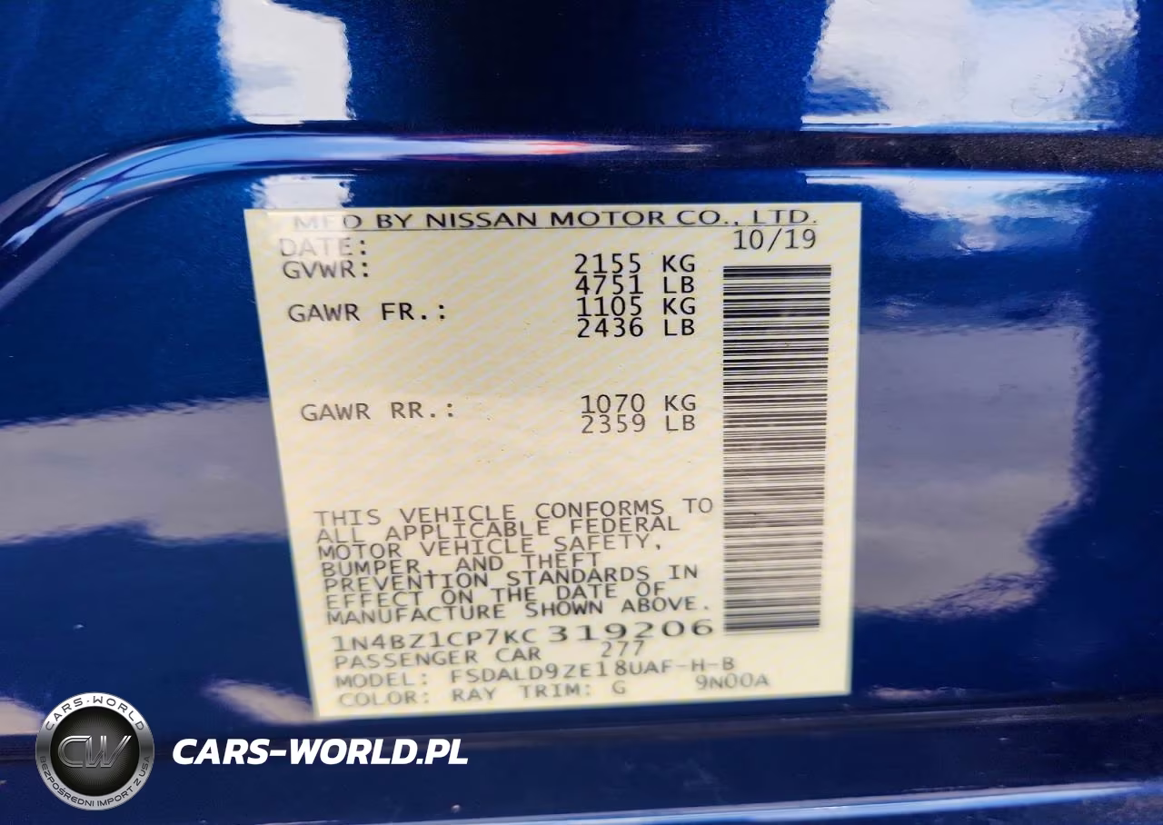 2019 Nissan Leaf Sv Plus VIN:1N4BZ1CP7KC319206 - 13