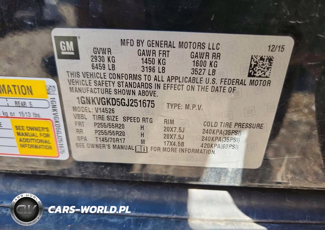 2016 Chevrolet Traverse Lt VIN:1GNKVGKD5GJ251675 - 13