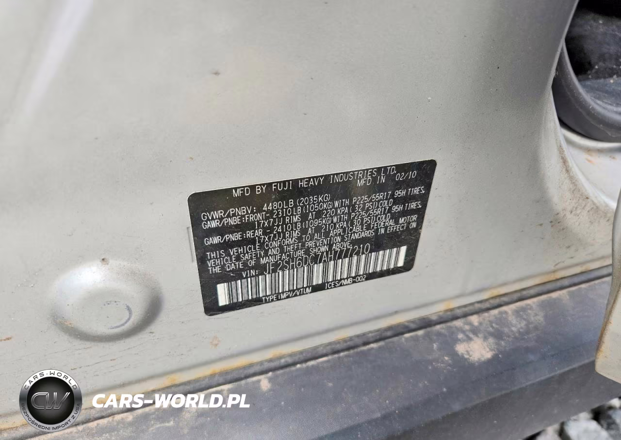 2010 Subaru Forester 2.5X Limited VIN:JF2SH6DC7AH777210 - 12