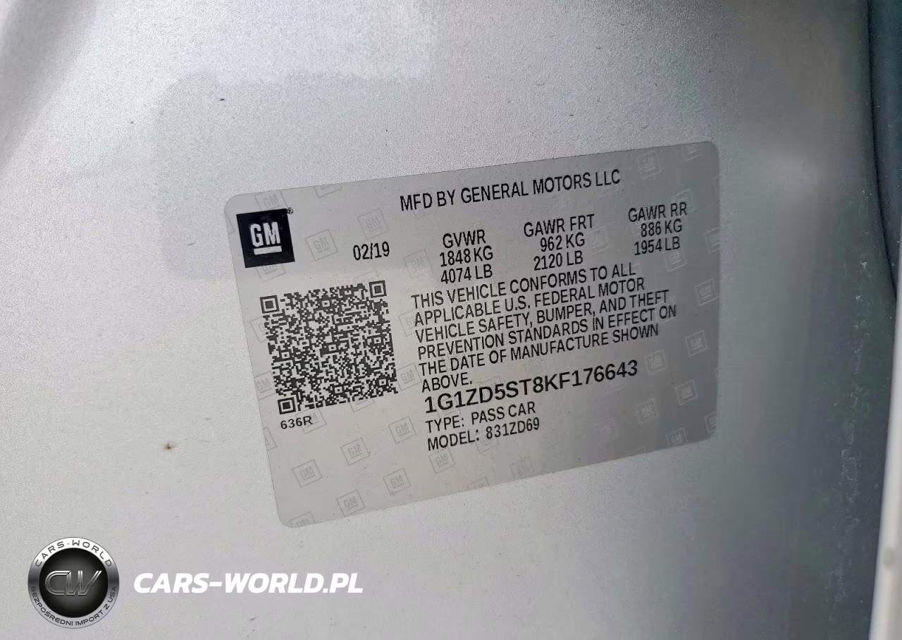2019 Chevrolet Malibu Lt VIN:1G1ZD5ST8KF176643 - 12