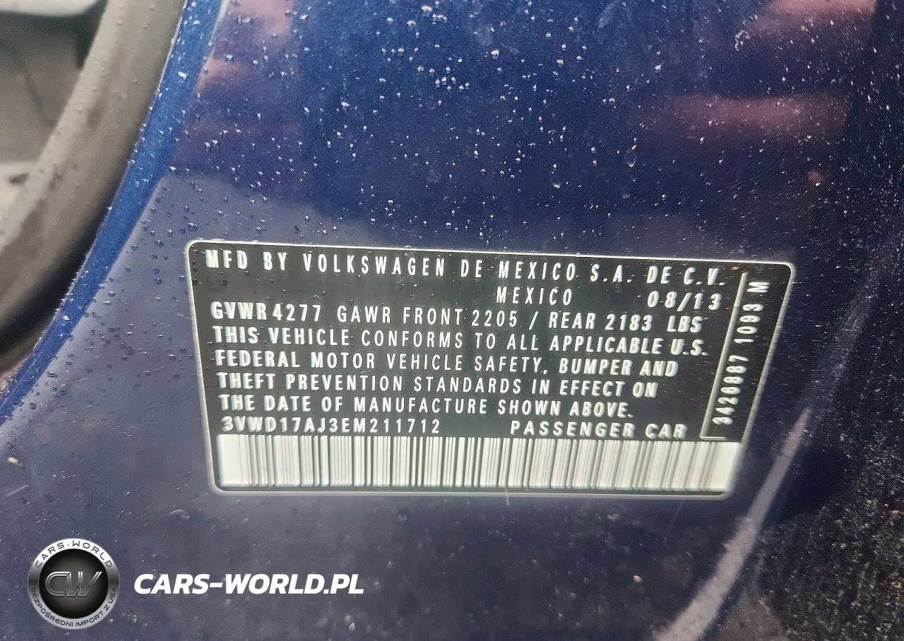 2014 Volkswagen Jetta Se VIN:3VWD17AJ3EM211712 - 12