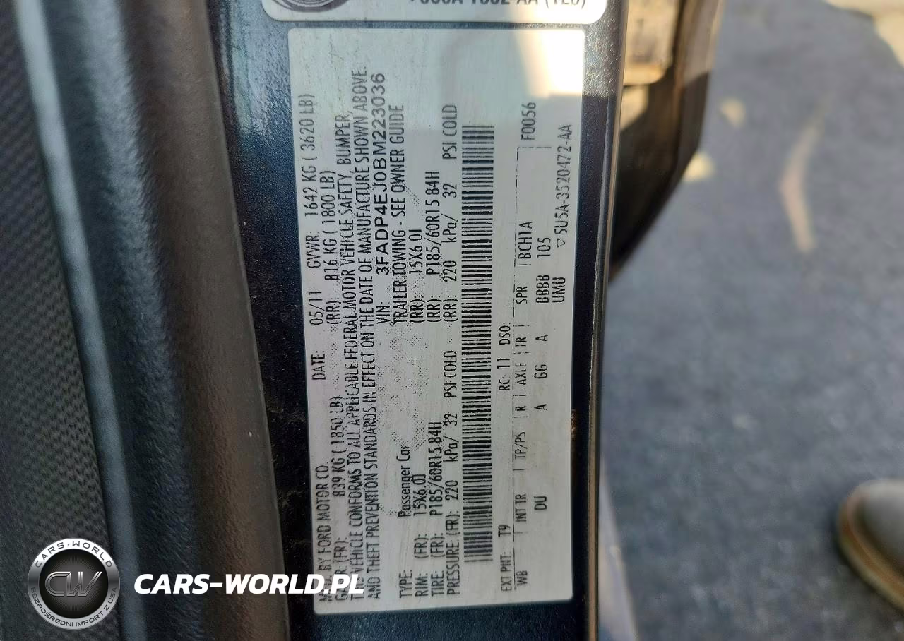 2011 Ford Fiesta Se VIN:3FADP4EJ0BM223036 - 12