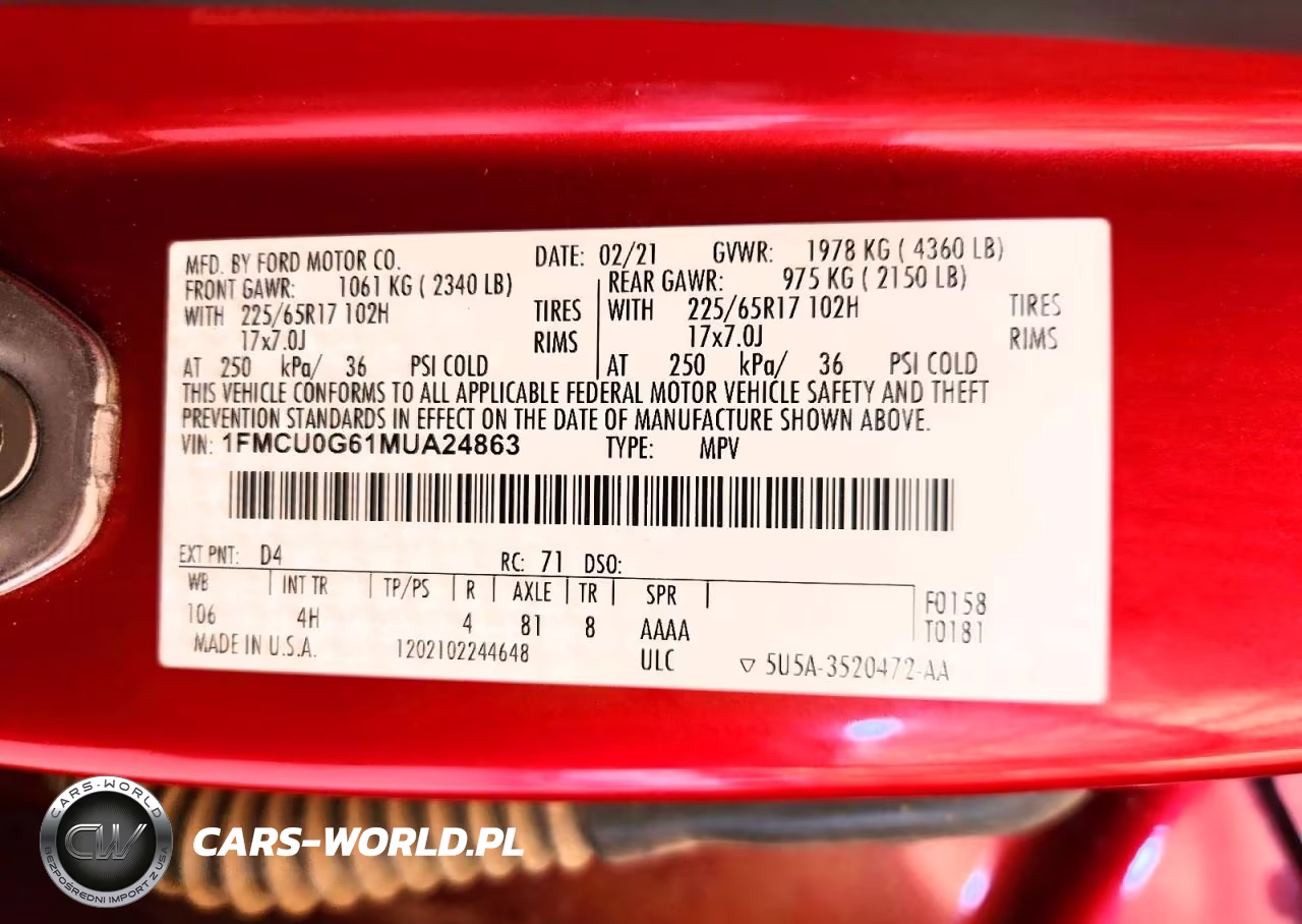 2021 Ford Escape Se VIN:1FMCU0G61MUA24863 - 13