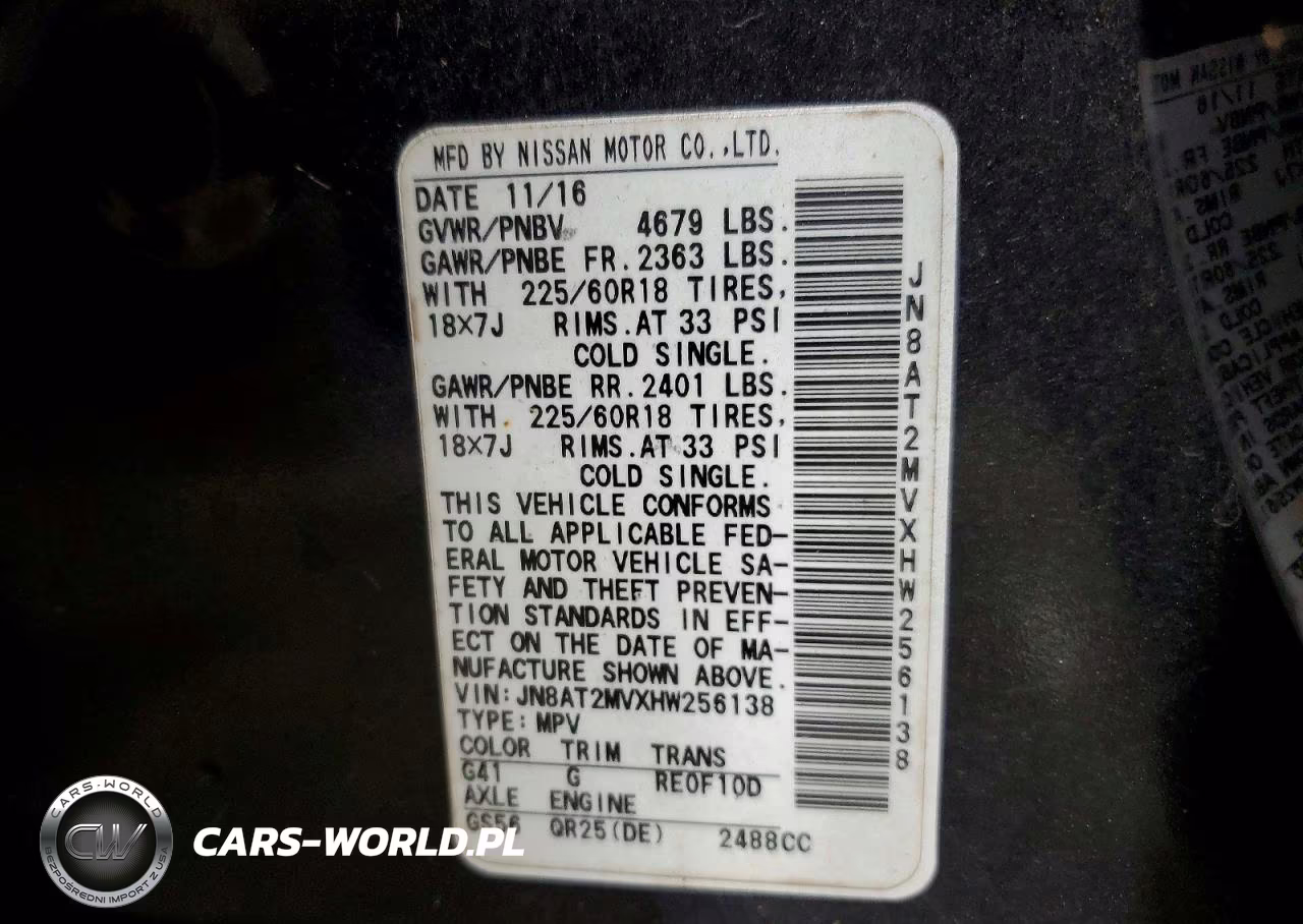 2017 Nissan Rogue Sl VIN:JN8AT2MVXHW256138 - 14