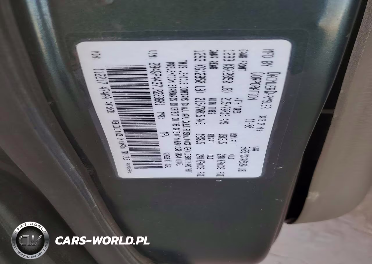 2001 Dodge Grand Caravan Sport VIN:2B4GP44371R223601 - 12