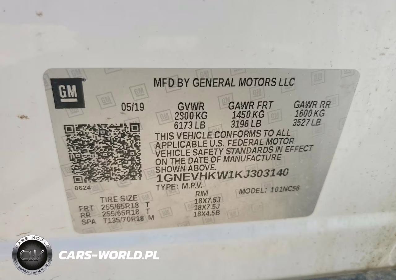 2019 Chevrolet Traverse VIN:1GNEVHKW1KJ303140 - 13