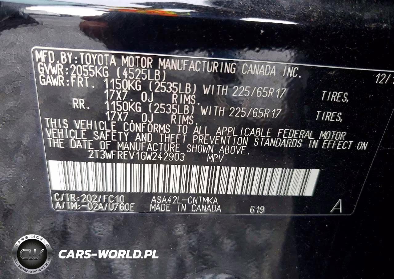 2016 Toyota Rav4 Xle VIN:2T3WFREV1GW242903 - 14