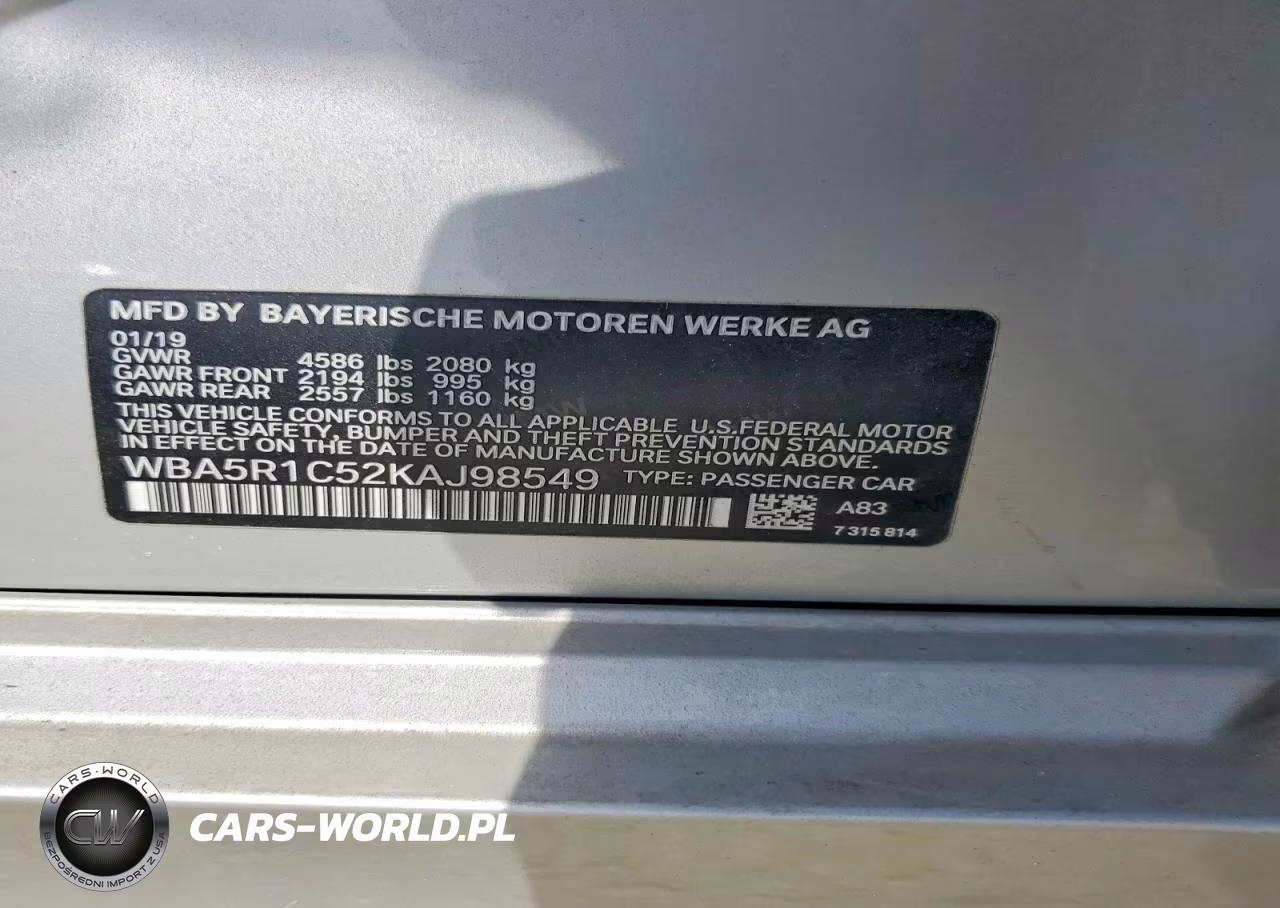 2019 BMW 330I VIN:WBA5R1C52KAJ98549 - 12