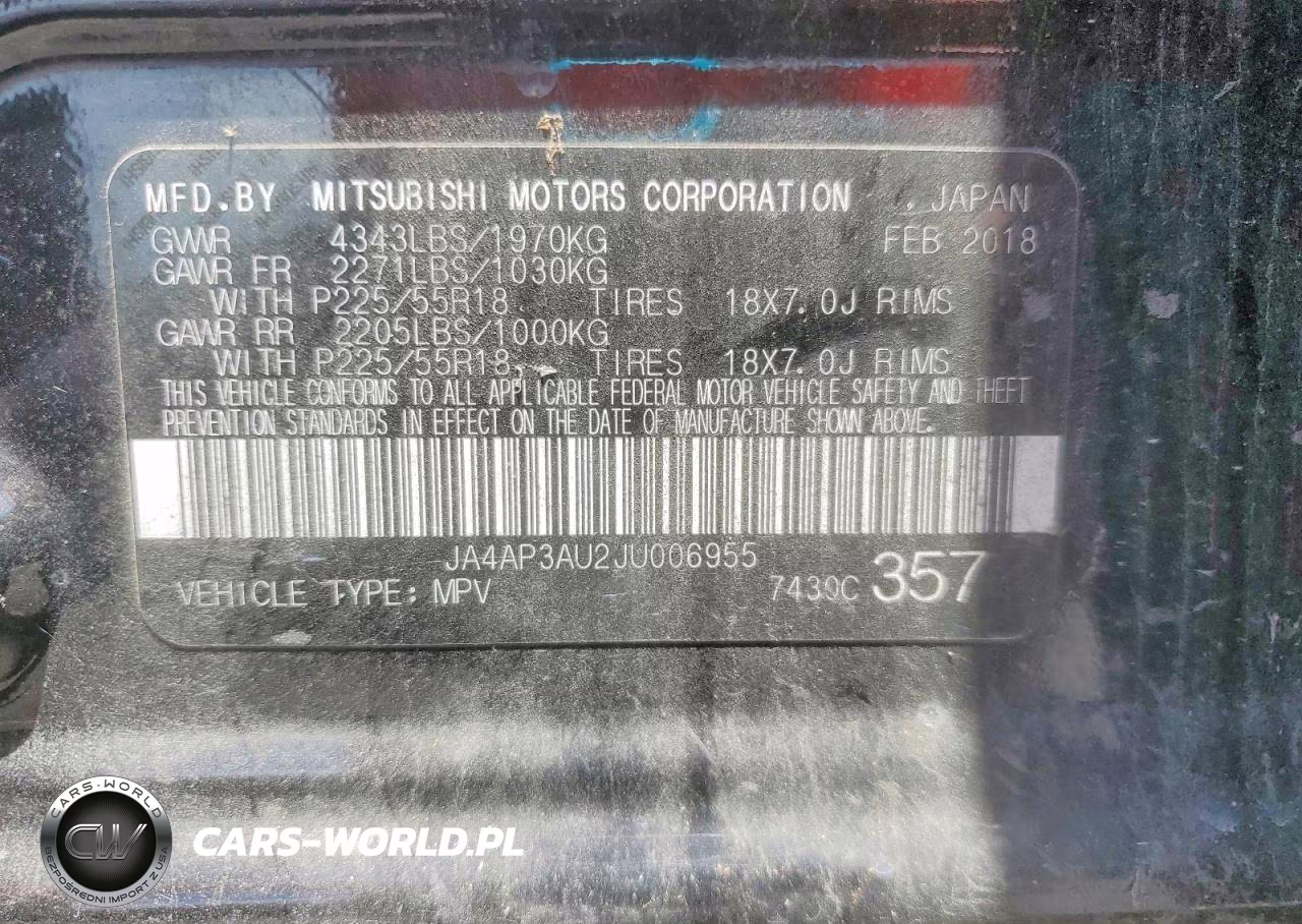 2018 Mitsubishi Outlander Sport Es VIN:JA4AP3AU2JU006955 - 12