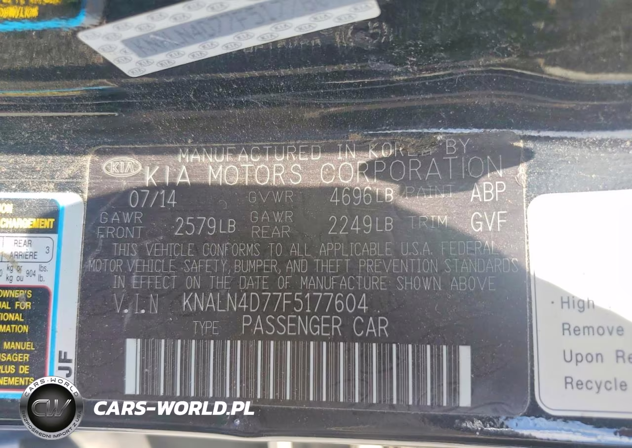 2015 Kia Cadenza Premium VIN:KNALN4D77F5177604 - 12