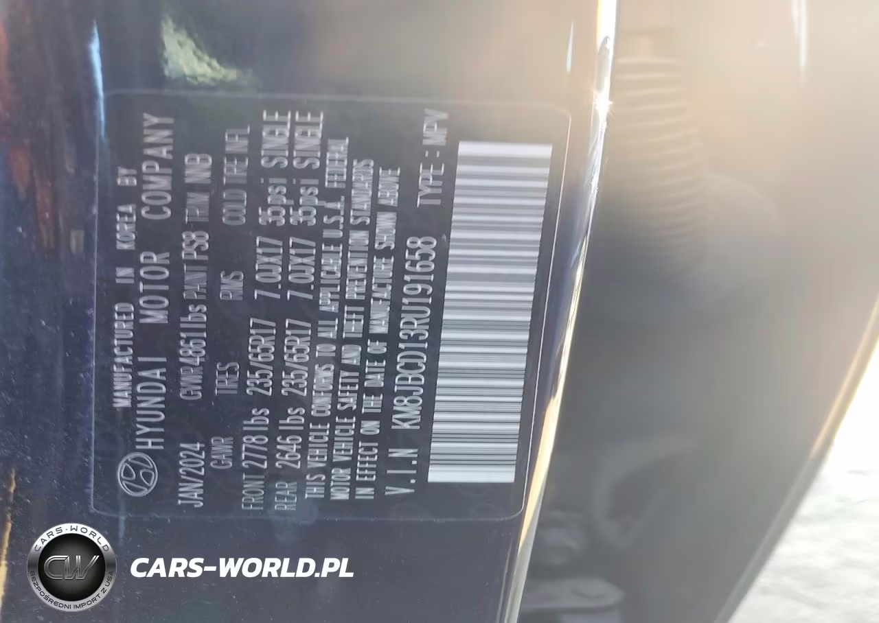 2024 Hyundai Tucson Blue VIN:KM8JBCD13RU191658 - 13