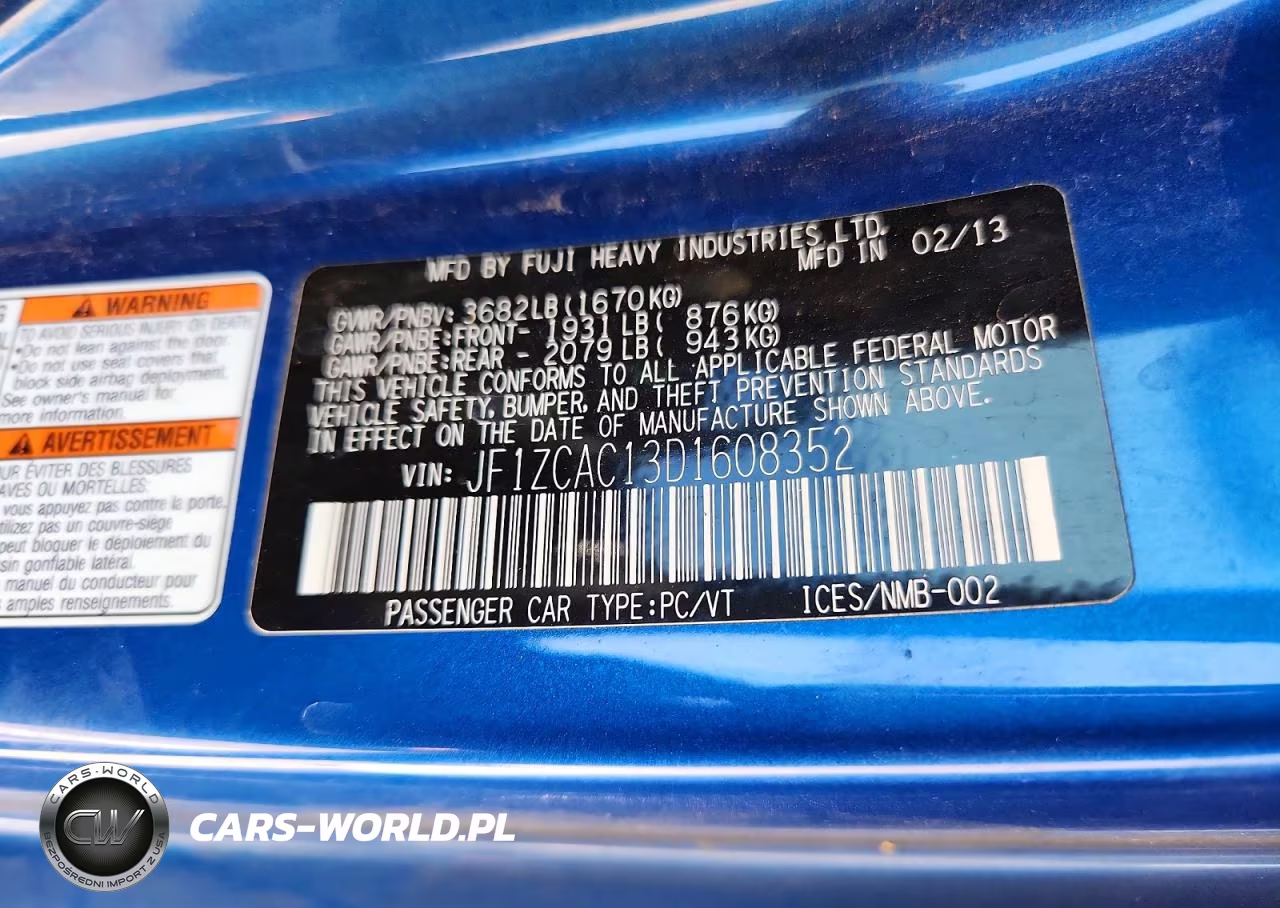2013 Subaru Brz 2.0 Limited VIN:JF1ZCAC13D1608352 - 13
