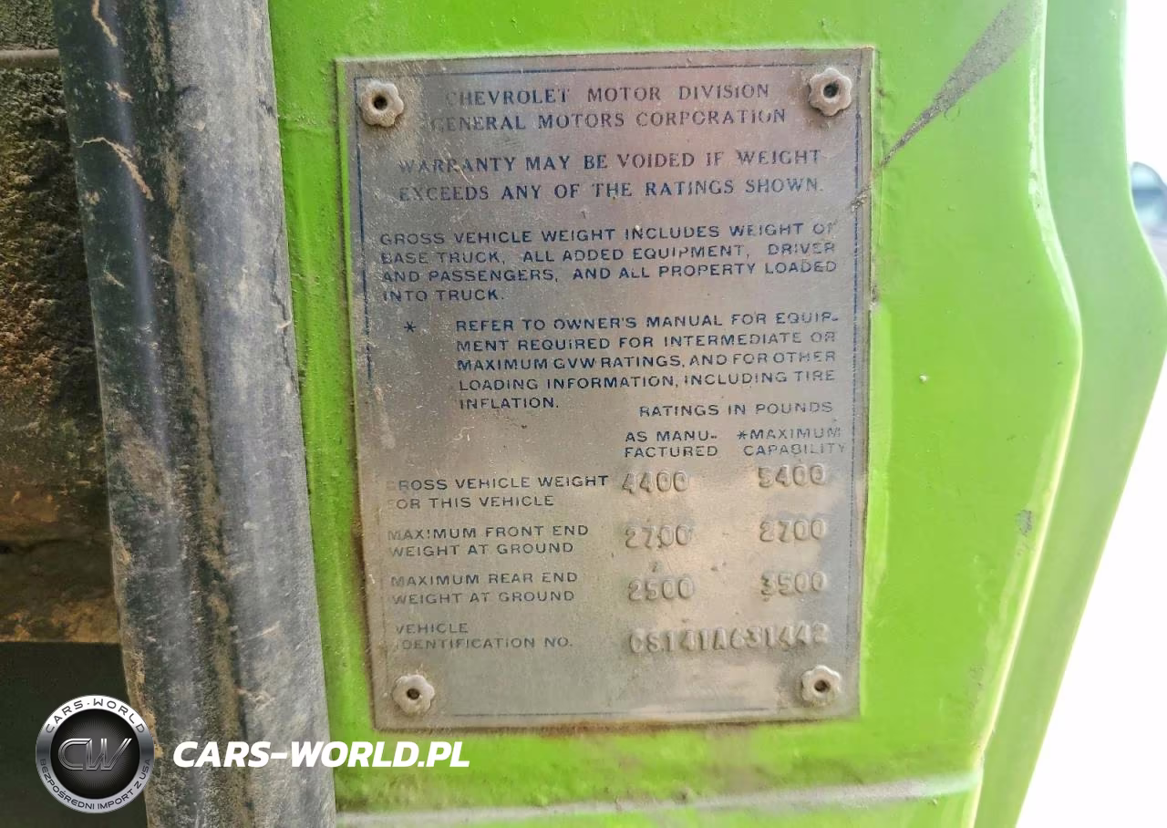 1971 Chevrolet Uk VIN:CS141A631442 - 12
