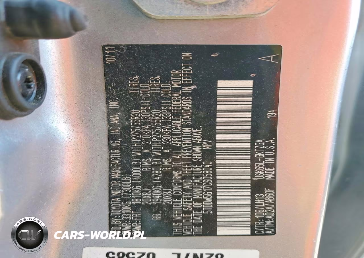 2012 Toyota Sequoia Platinum VIN:5TDDW5G17CS058040 - 13