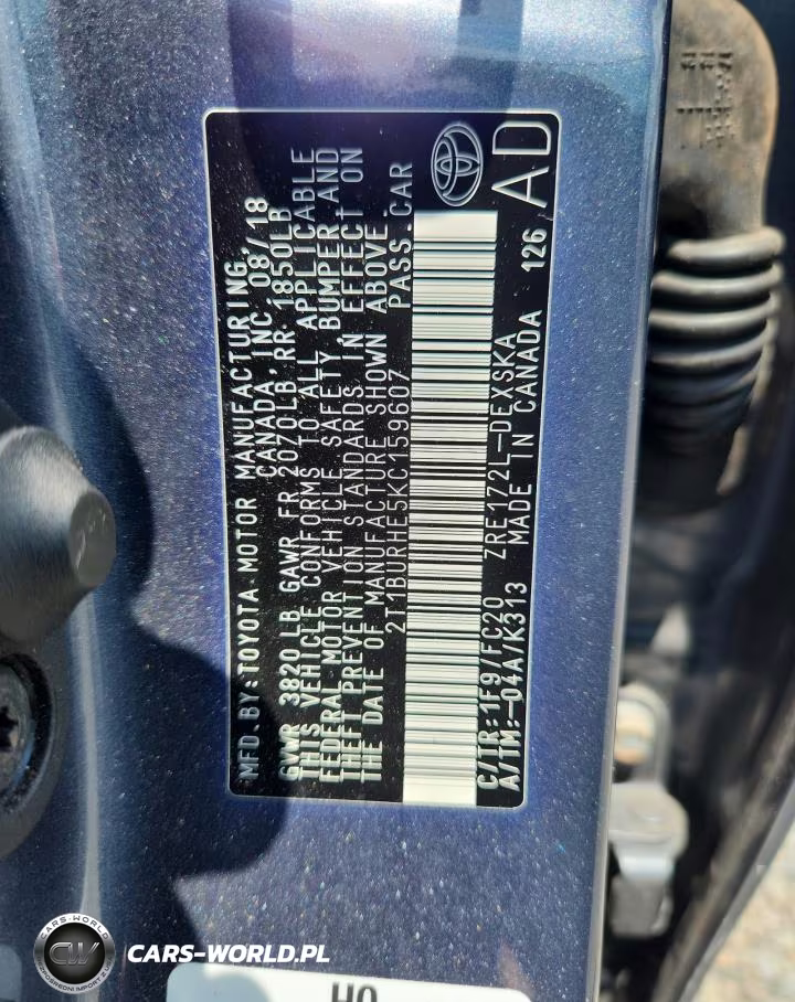 2019 Toyota Corolla Se VIN:2T1BURHE5KC159607 - 12