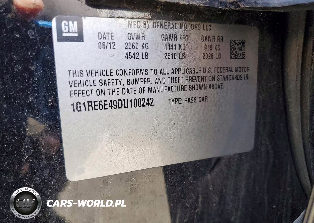 2013 Chevrolet Volt VIN:1G1RE6E49DU100242 - 13