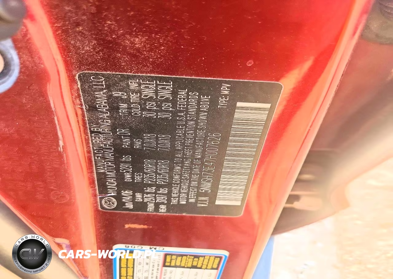 2007 Hyundai Santa Fe Se VIN:5NMSH73E47H007626 - 12