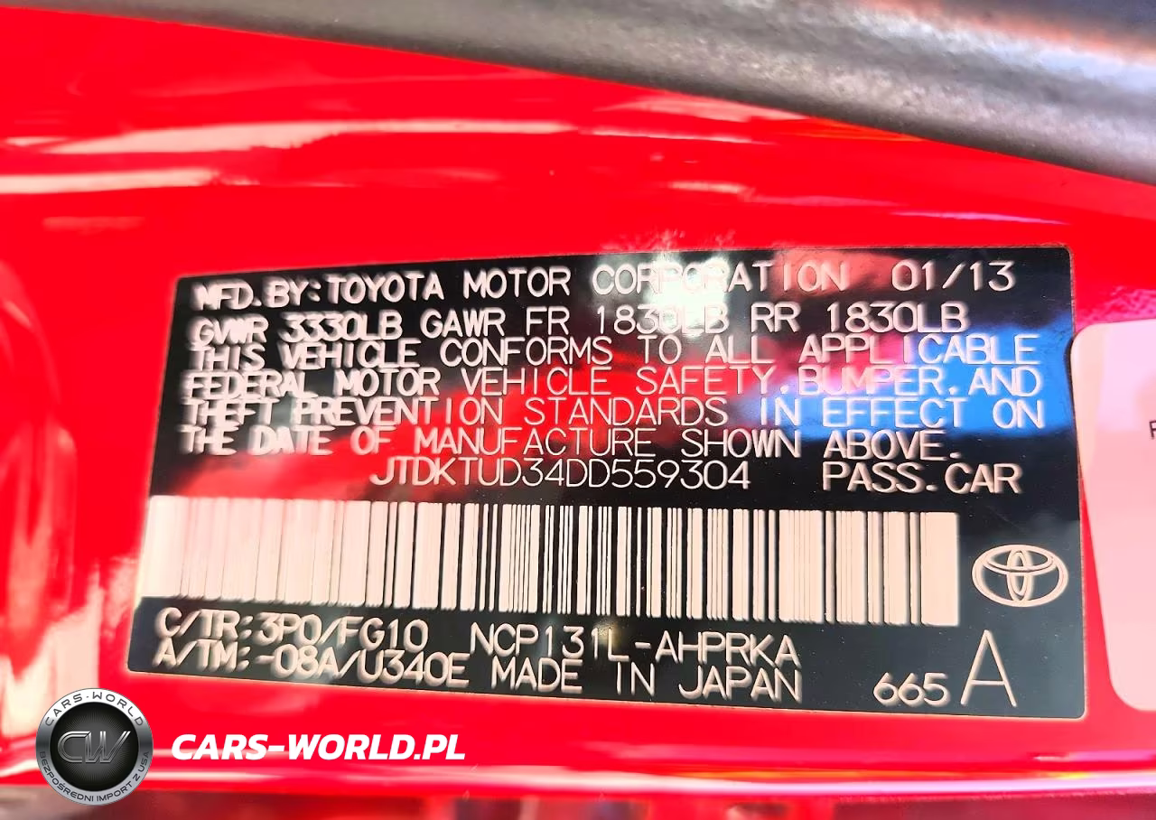 2013 Toyota Yaris 5-Door Le VIN:JTDKTUD34DD559304 - 12