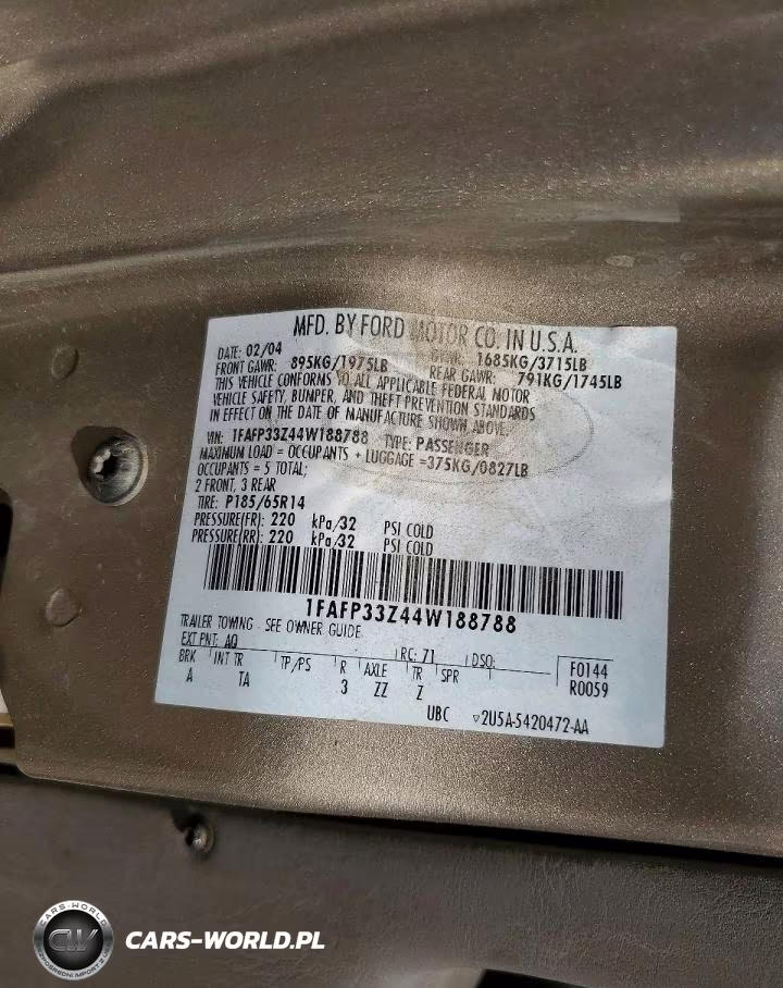 2004 Ford Focus Lx VIN:1FAFP33Z44W188788 - 12