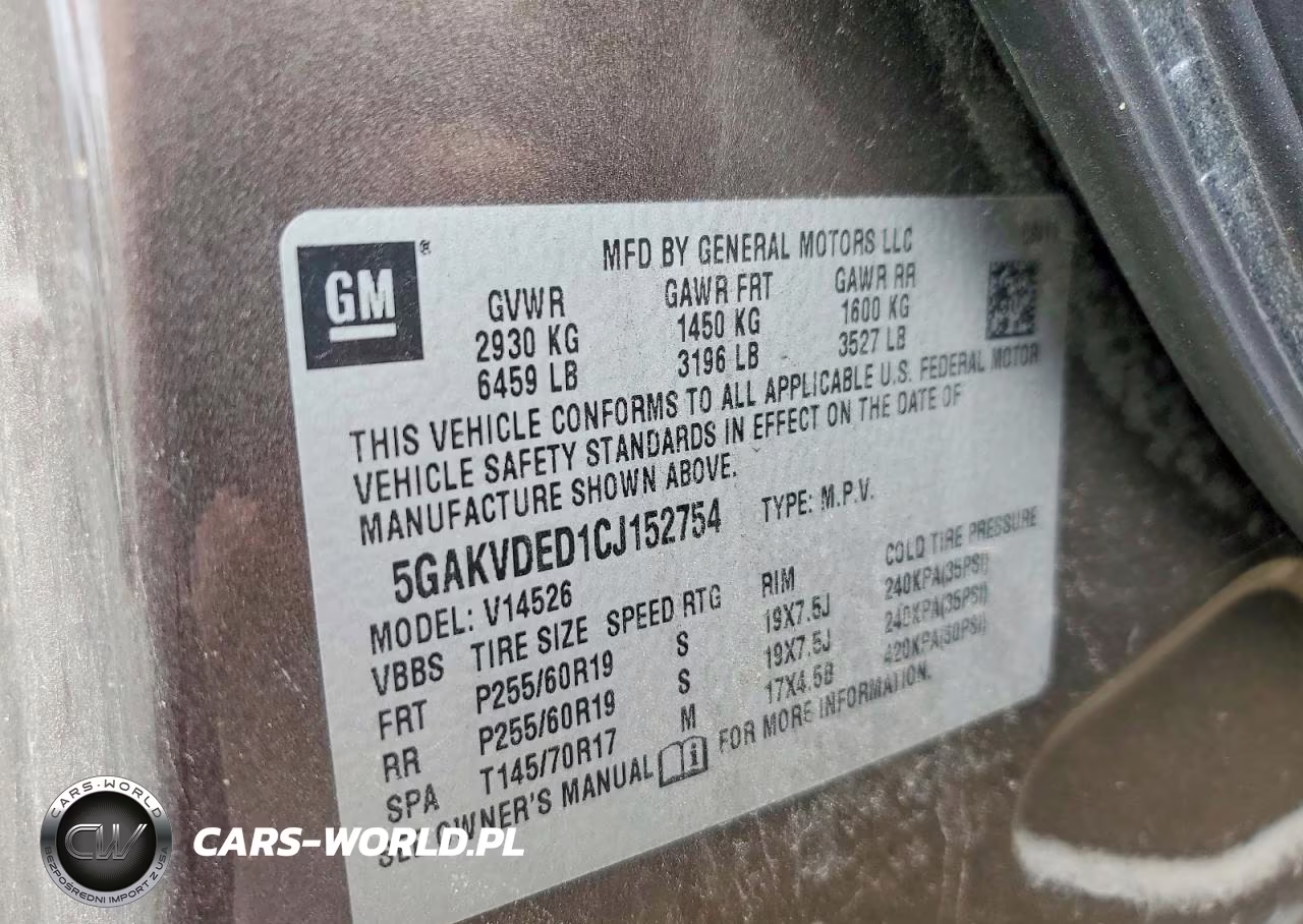 2012 Buick Enclave VIN:5GAKVDED1CJ152754 - 13