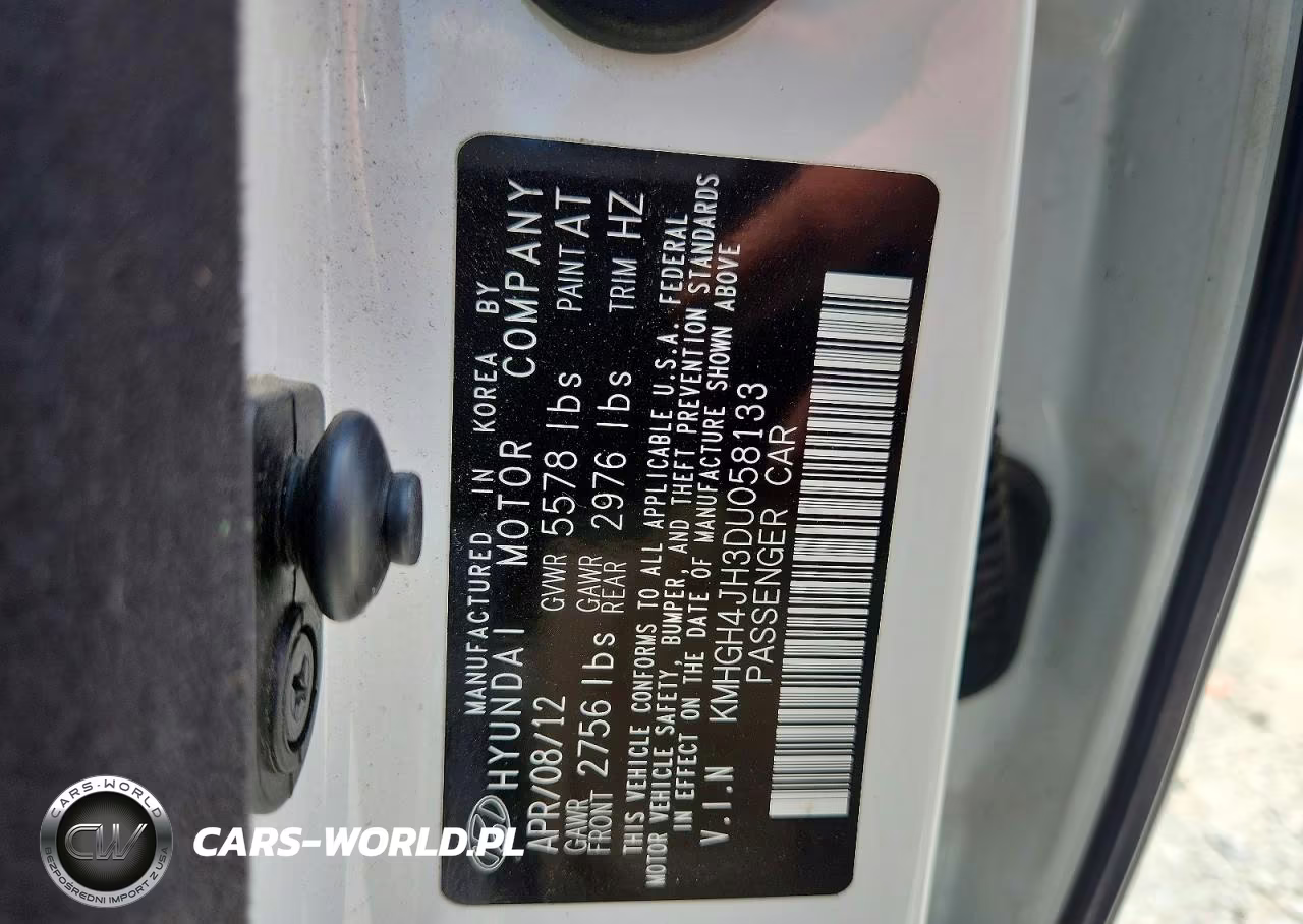 2013 Hyundai Equus Signature VIN:KMHGH4JH3DU058133 - 12