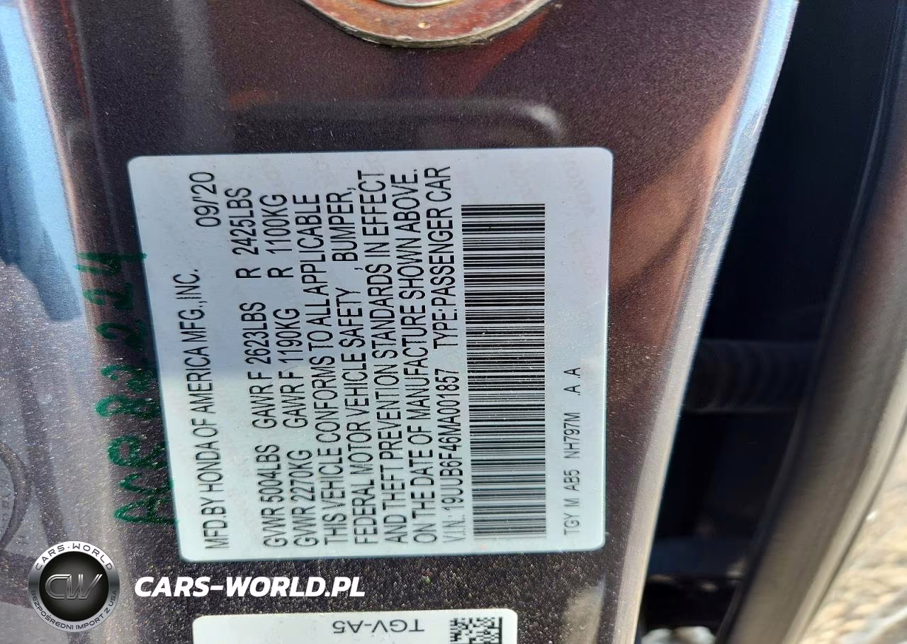 2021 Acura Tlx Technology VIN:19UUB6F46MA001857 - 12