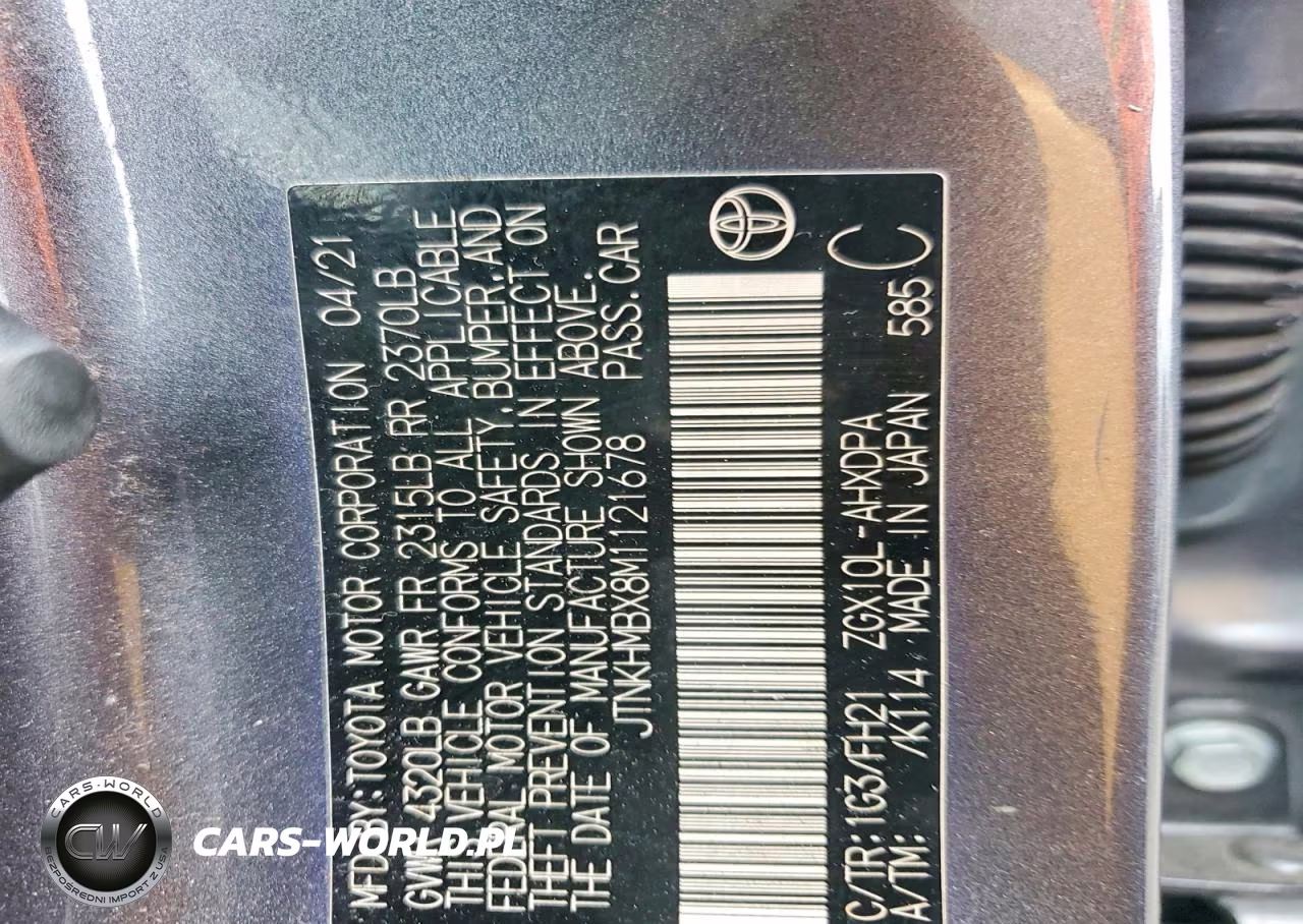 2021 Toyota C-Hr Le VIN:JTNKHMBX8M1121678 - 13