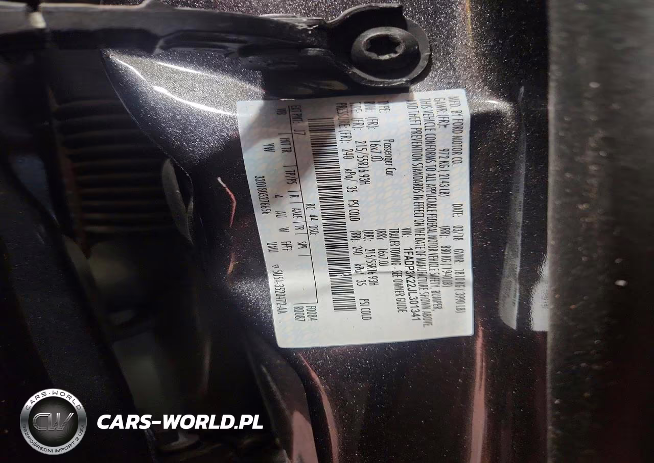 2018 Ford Focus Se VIN:1FADP3K22JL301341 - 12