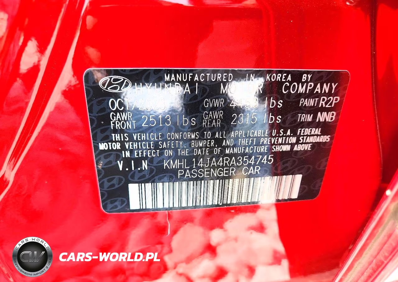 2024 Hyundai Sonata Sel VIN:KMHL14JA4RA354745 - 13