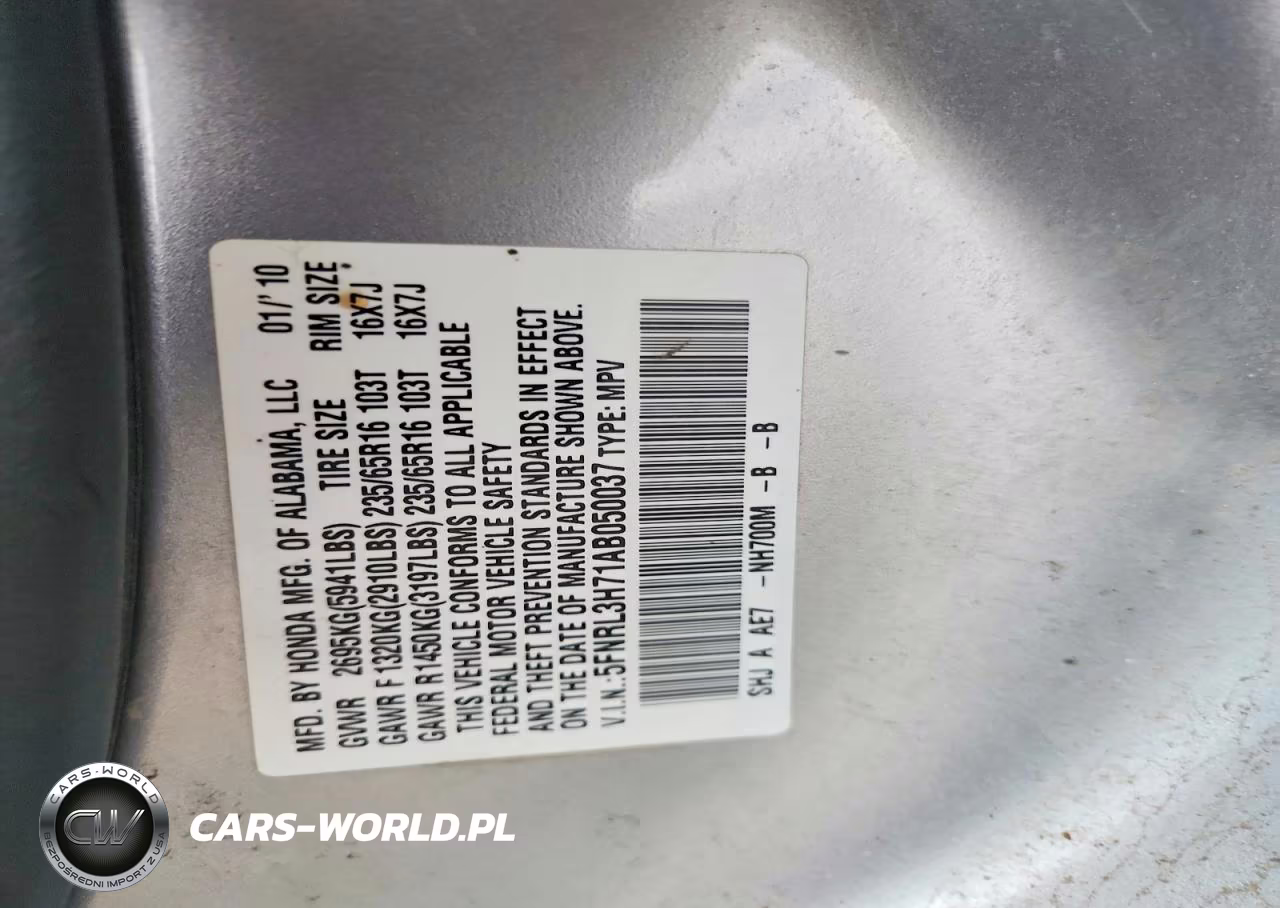 2010 Honda Odyssey Exl VIN:5FNRL3H71AB050037 - 13