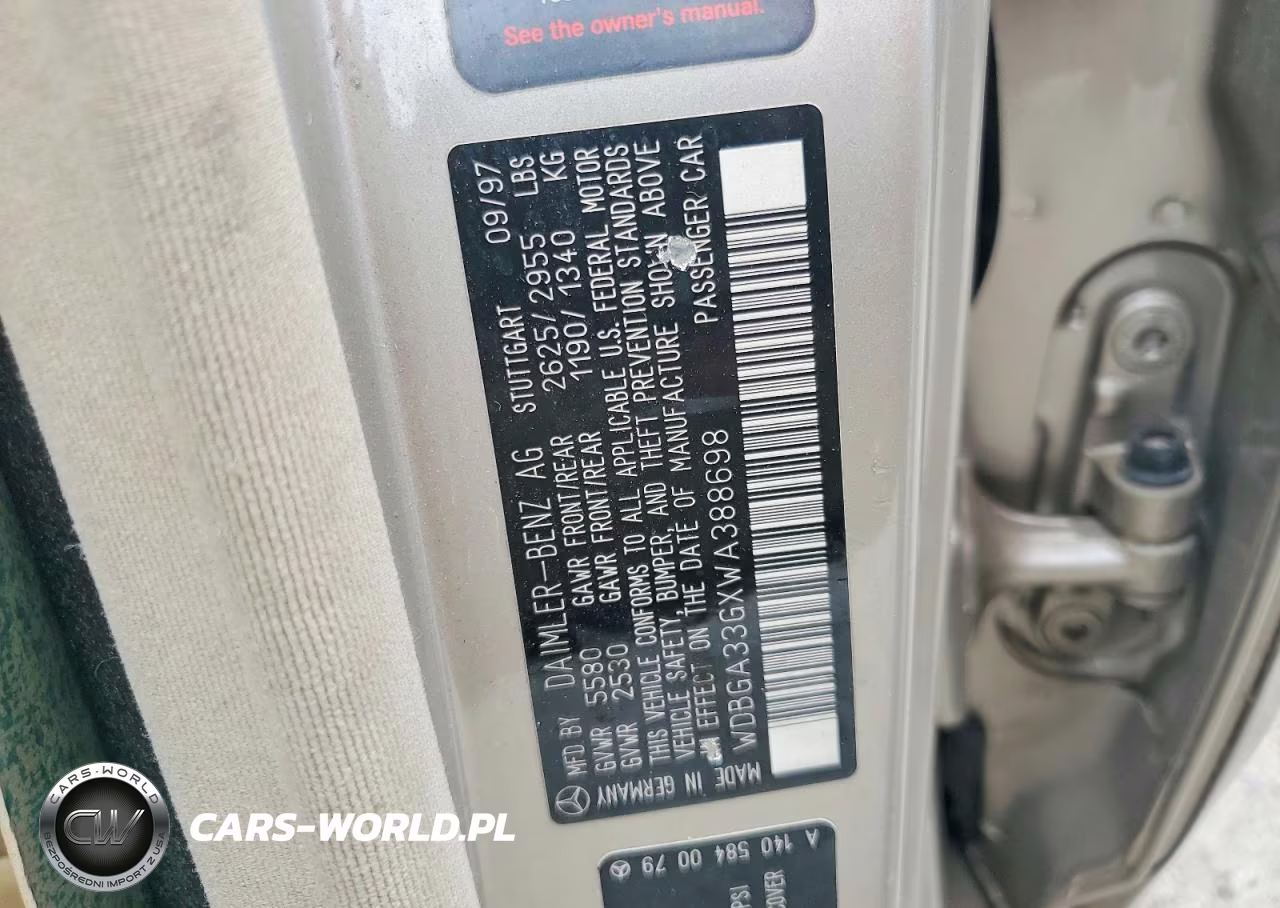1998 Mercedes-Benz S 320 VIN:WDBGA33GXWA388698 - 12