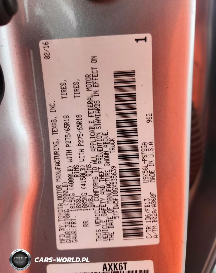 2016 Toyota Tundra Sr5 VIN:5TFDW5F18GX535639 - 13