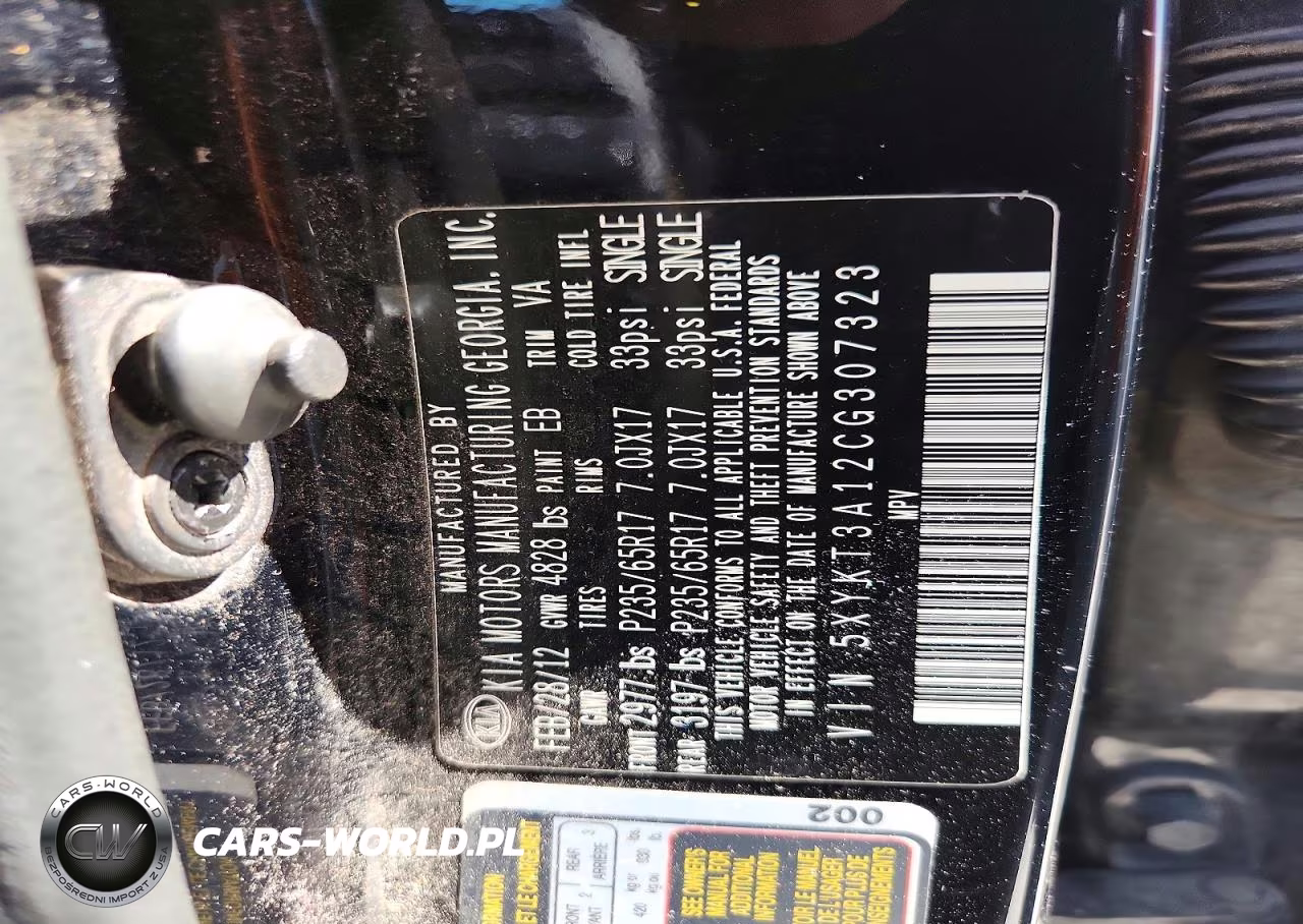 2012 Kia Sorento Lx VIN:5XYKT3A12CG307323 - 13
