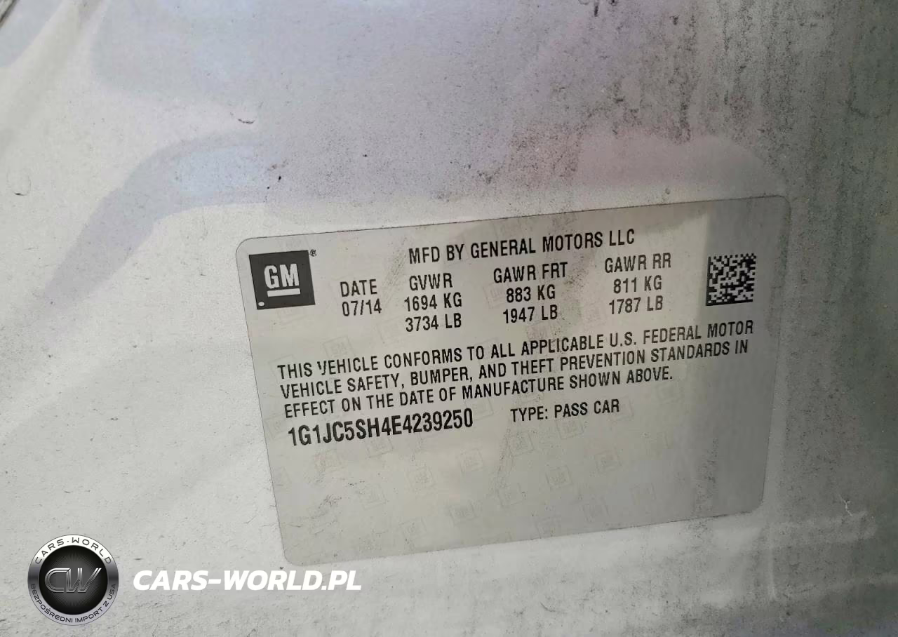 2014 Chevrolet Sonic Lt VIN:1G1JC5SH4E4239250 - 12