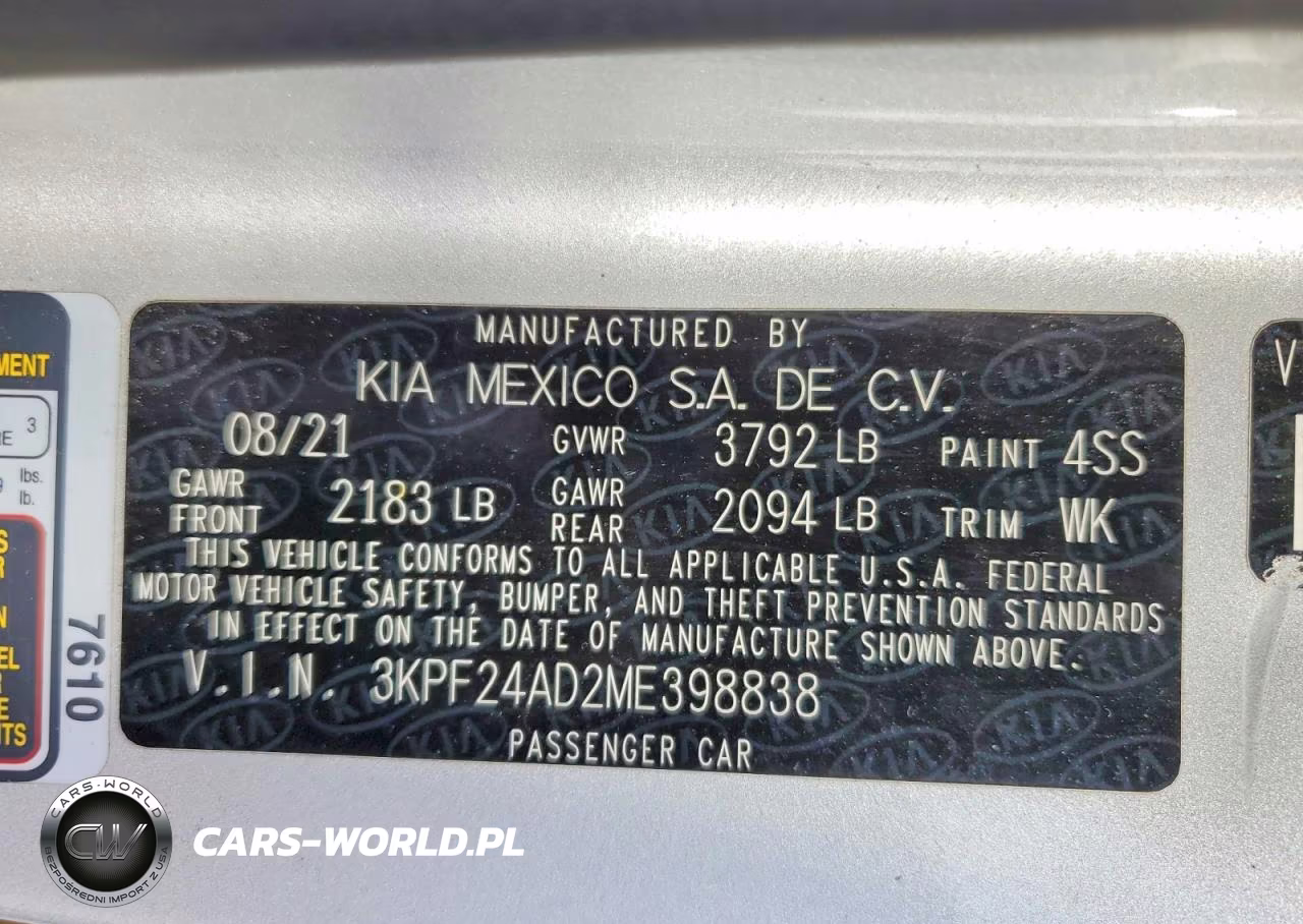 2021 Kia Forte Lxs VIN:3KPF24AD2ME398838 - 12