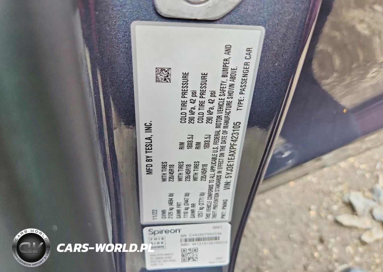 2023 Tesla Model 3 VIN:5YJ3E1EAXPF423105 - 12