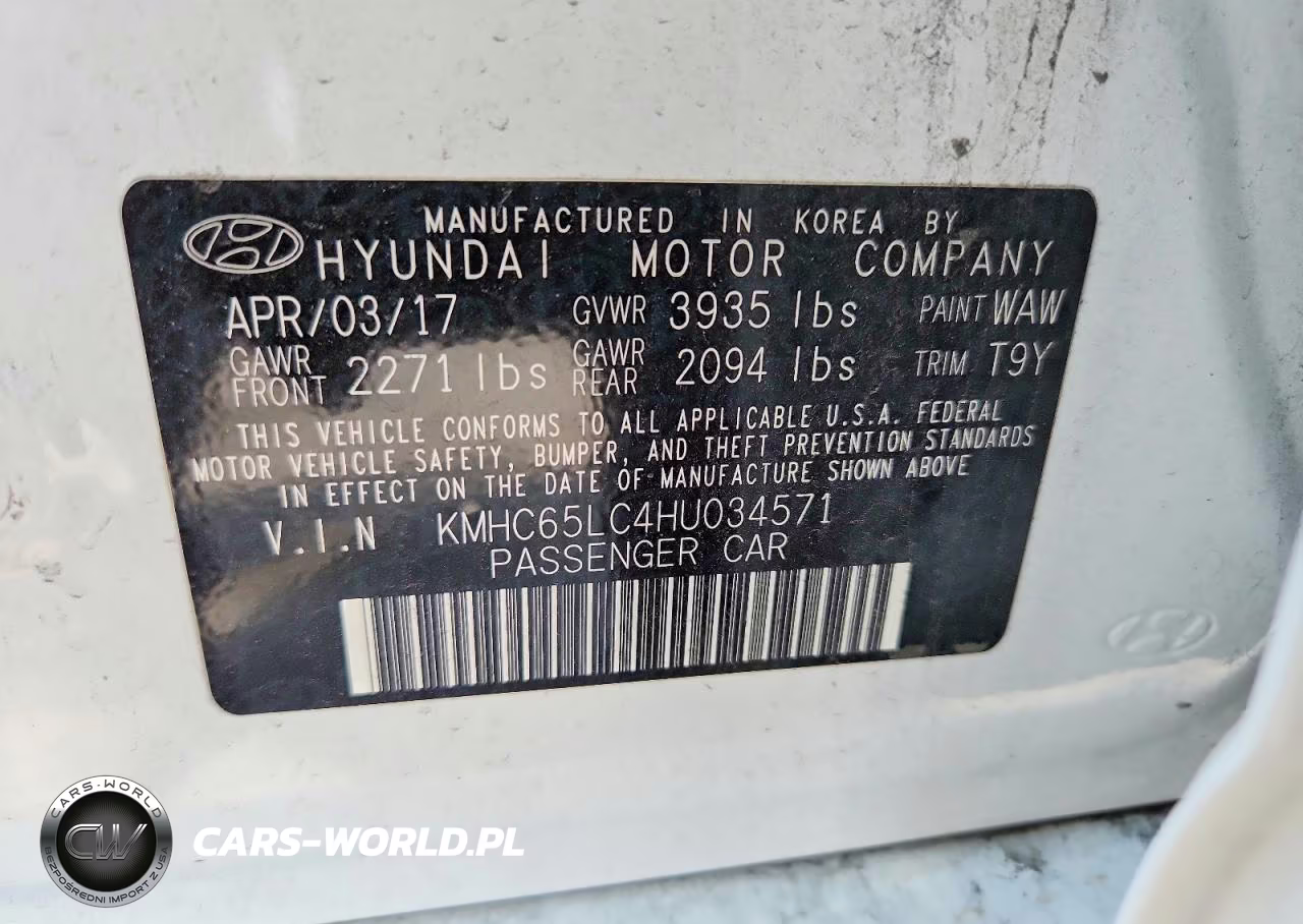 2017 Hyundai Ioniq Blue VIN:KMHC65LC4HU034571 - 13