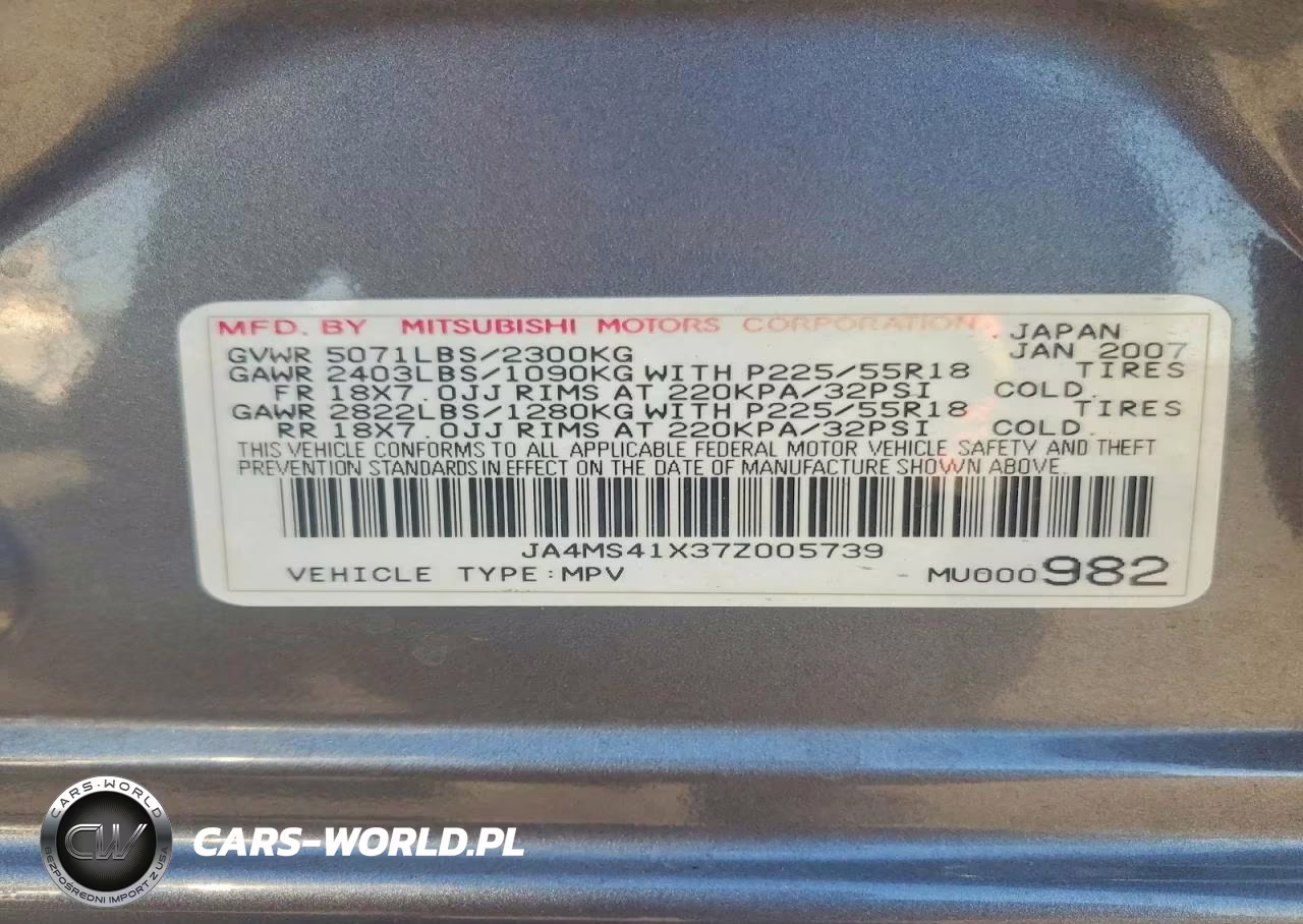 2007 Mitsubishi Outlander Xls VIN:JA4MS41X37Z005739 - 13