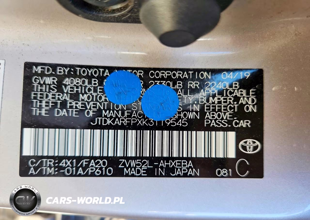 2019 Toyota Prius Prime Plus VIN:JTDKARFPXK3119545 - 13