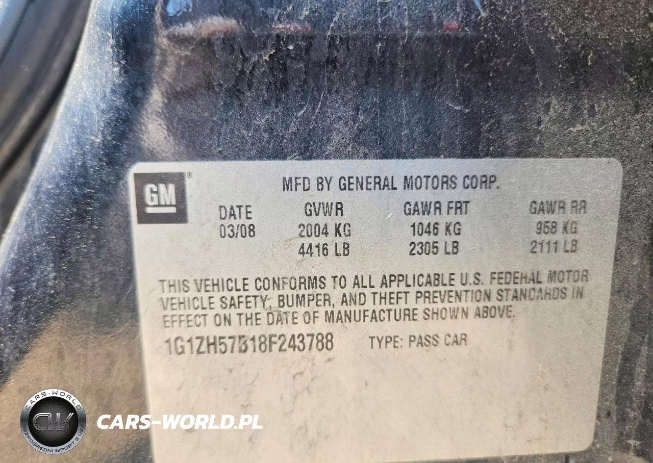 2008 Chevrolet Malibu 1Lt VIN:1G1ZH57B18F243788 - 12