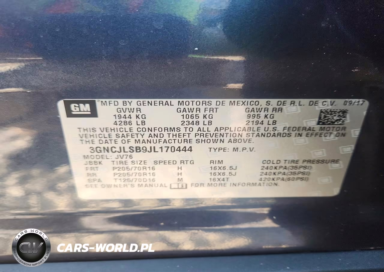 2018 Chevrolet Trax 1Lt VIN:3GNCJLSB9JL170444 - 12