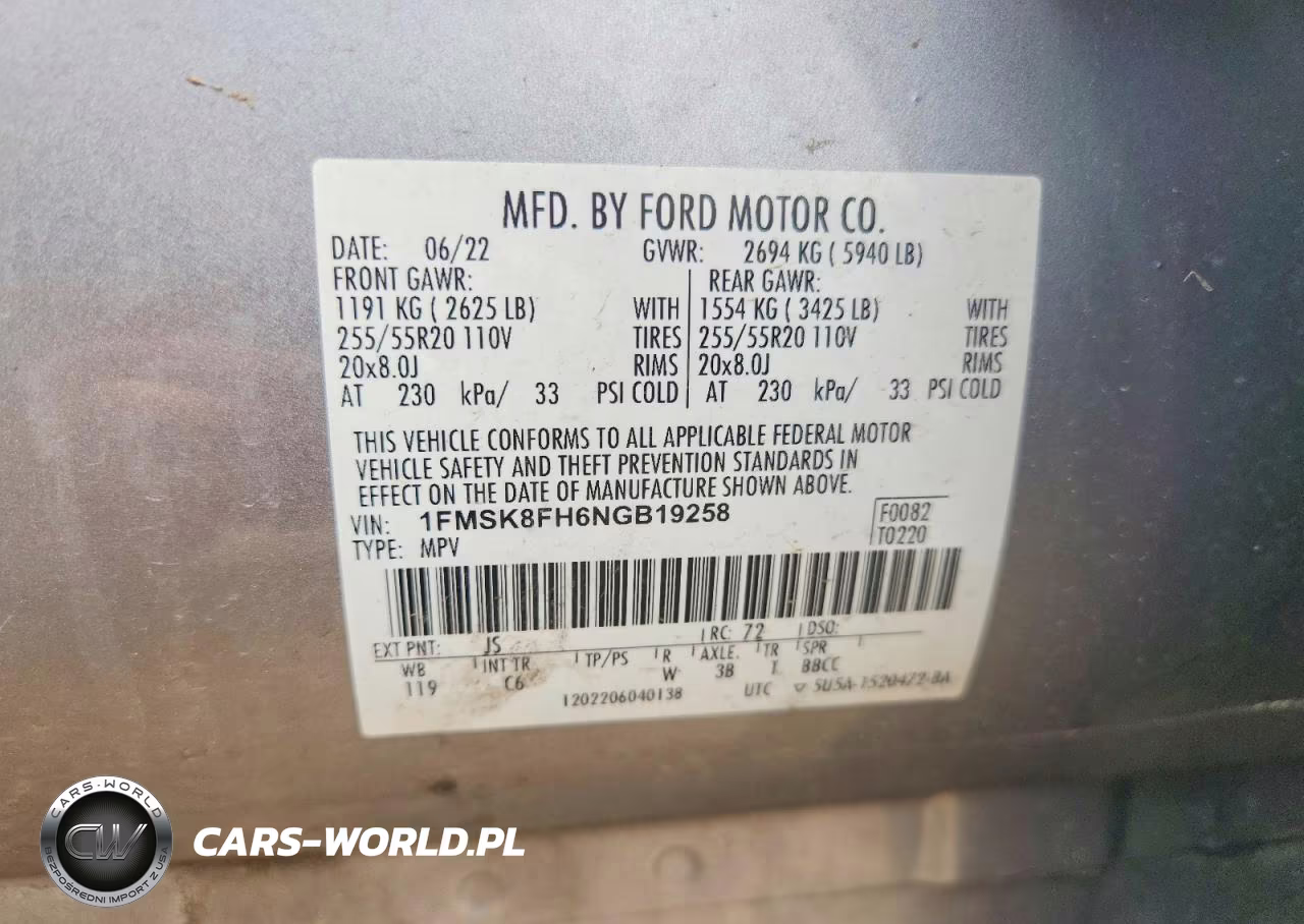 2022 Ford Explorer Limited VIN:1FMSK8FH6NGB19258 - 13